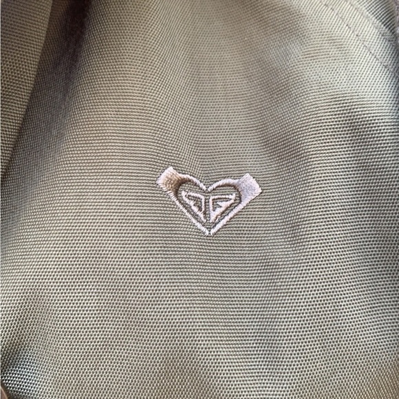 Roxy x Quicksilver Women's Army Green Nylon Faux Fur Collar Jacket Size M - Picture 3 of 9